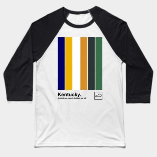 Kentucky State Flag  // Original Minimalist Artwork Poster Design Baseball T-Shirt
